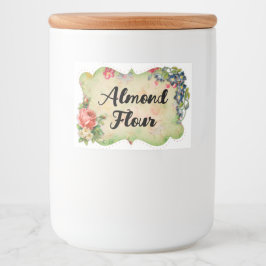 Mat- och dryckesetikett för blomma Ram Land Mat Etiketter