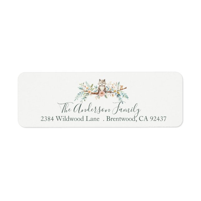 Mat- och dryckesetikett returadress etikett (Framsidan)