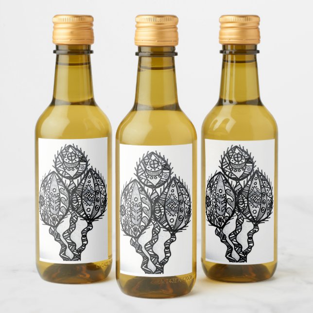 Mat- och dryckesetikett vinetikett (Flaskor)