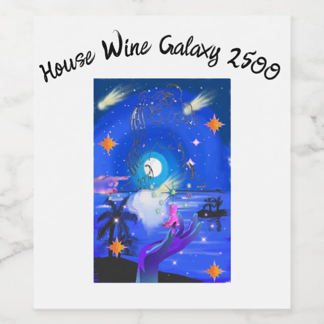 Mat- och dryckesetikett vinflaska etikett (Singel etikett)