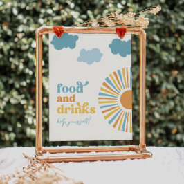 Mat- och dryckesskylt för Sol Party