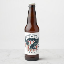 Mat- och drycketikett set ölflaska etikett