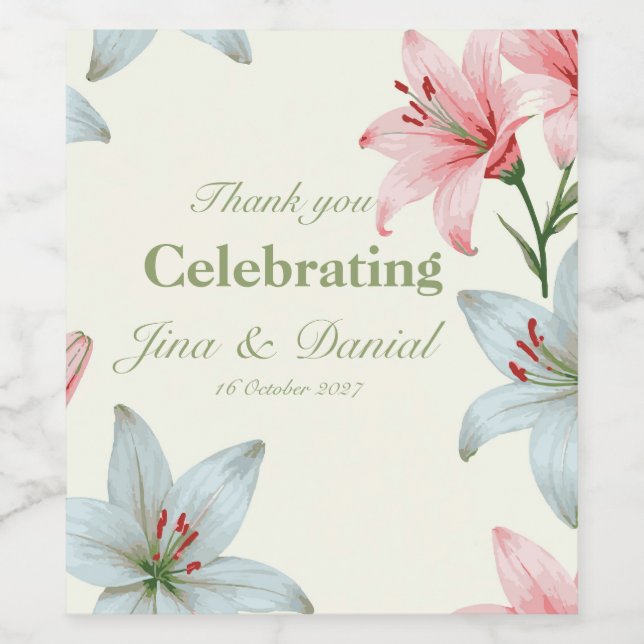 Mat- och drycketikett vinflaska etikett (Singel etikett)