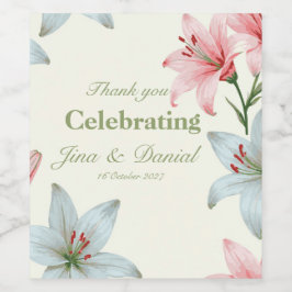 Mat- och drycketikettuppsättning vinflaska etikett