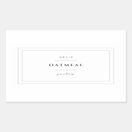 Mat- och matetikett rektangulärt klistermärke