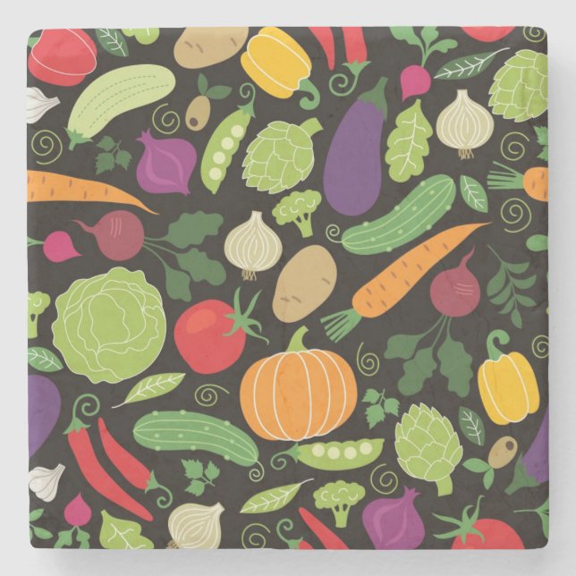 Mat på en svart bakgrund stenunderlägg (Framsidan)