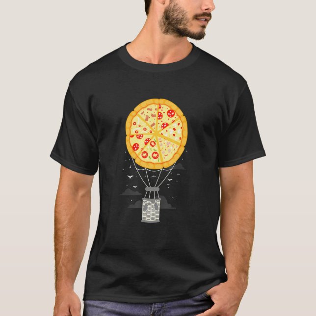 Mat Pizza Varm luftballong T Shirt (Framsida)