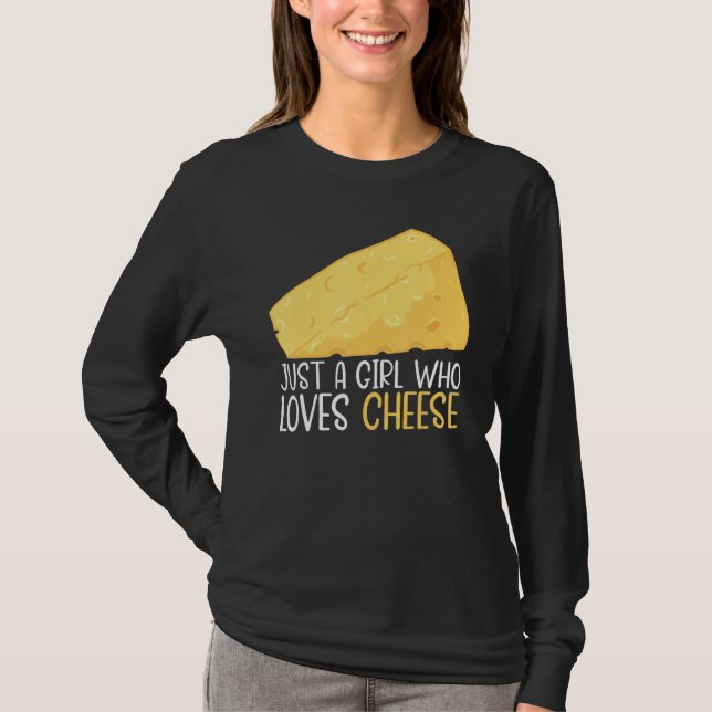 Mat Pun Cheese, bara en flicka som Kärlek Cheese T Shirt (Framsida)