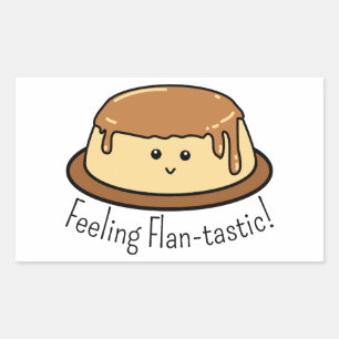 Mat Pun med flan-tastisk känsla Rektangulärt Klistermärke