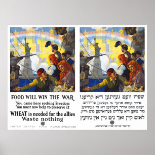 Mat ska seger det engelska & Yiddish krig - - 1917 Poster