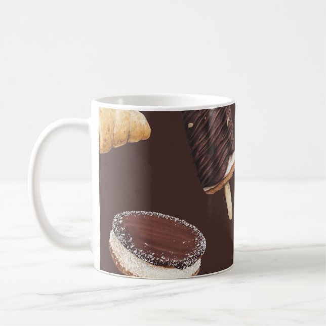 Mat Sketch Mönster Kaffemugg (Vänster)