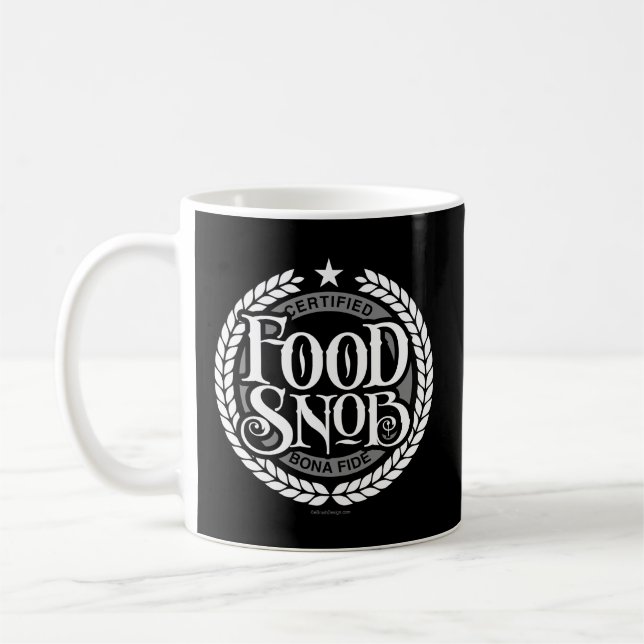 Mat Snob - rolig mat älskare Kaffemugg (Vänster)