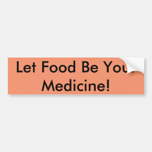 Mat som läkemedel Bumper Sticker Bildekal