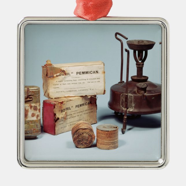 Mat som tas på Scotts Antarcticexpedition Julgransprydnad Metall (Framsidan)