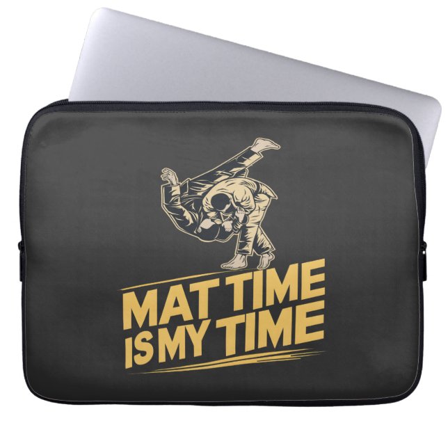 Mat Time är My Time Jiu Jitsu Mat Mastery BJJ Laptop Fodral (Framsidan)