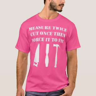 Mät träbearbetning med två Gångar T Shirt
