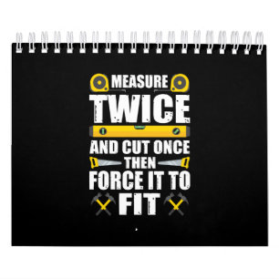 Mät tvåvägs klippt Gång från snål snickeriarbeten Kalender