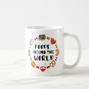 Mat värld runt kaffemugg