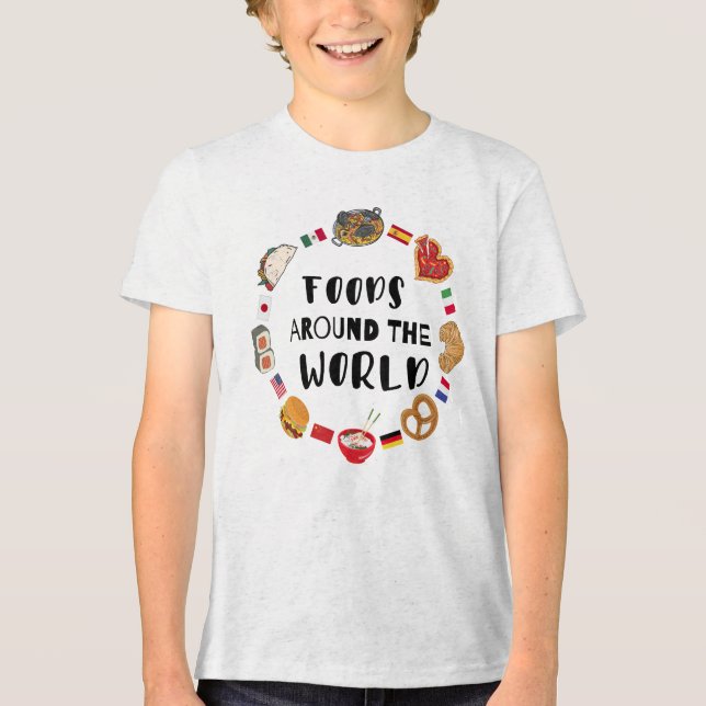 Mat värld runt t shirt (Framsida)