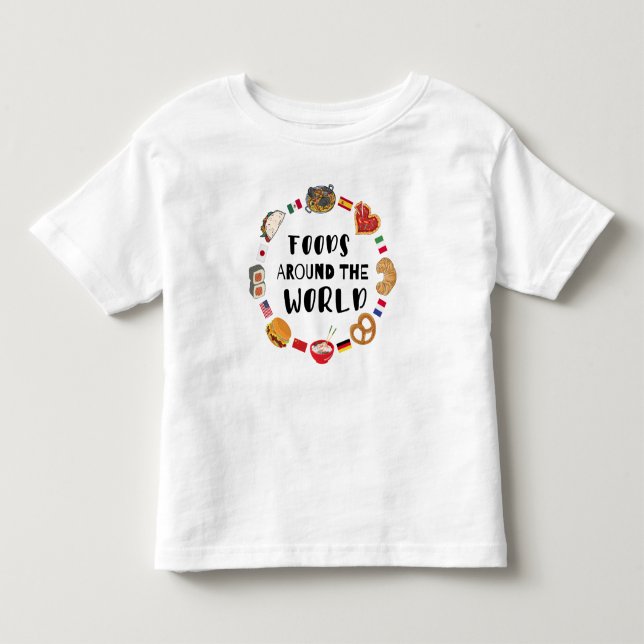 Mat värld runt t shirt (Framsida)
