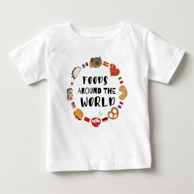 Mat värld runt t shirt (Framsida)