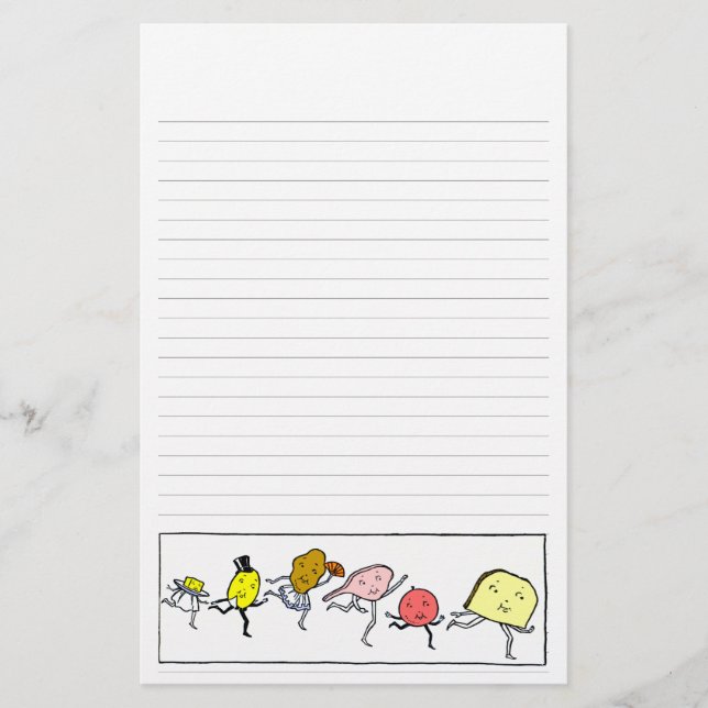 Mat Vintage Kitchen Art Lining Stationery Brevpapper (Framsida)