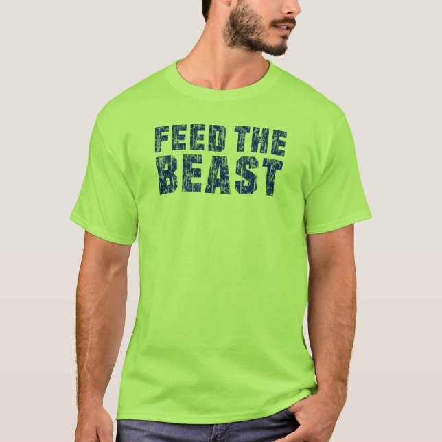 Mata Beastens blå Vintage T Shirt (Framsida)