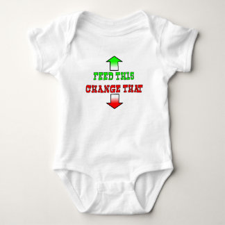 Mata denna roliga babyoverall humor t-shirt