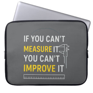 Mäta Det Förbättra Det - Lean Six Sigma Motivation Laptop Fodral