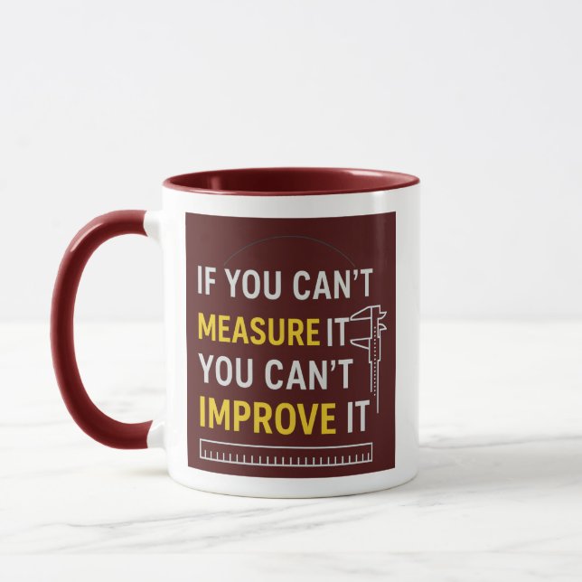 Mäta Det Förbättra Det - Lean Six Sigma Motivation Mugg (Vänster)