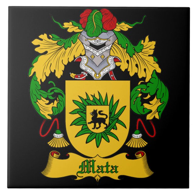 Mata Family Crest Tile Kakelplatta (Framsidan)