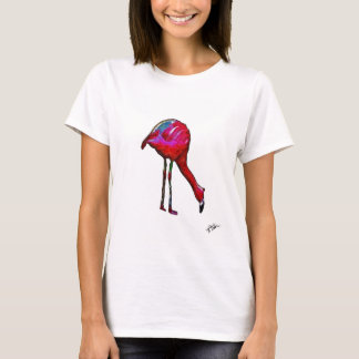 Mata Flamingo i Abstrakt T-Shirt