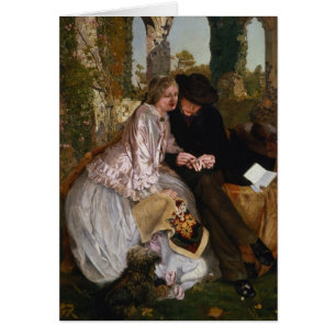 Mäta för vigselringen, 1855 hälsningskort