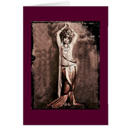 Mata Hari Belly Dancer Costume Hälsningskort