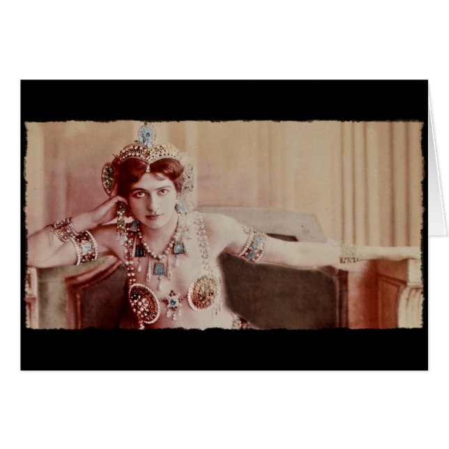 Mata Hari Harem Costume Hälsningskort (Framsidan Horizontal)