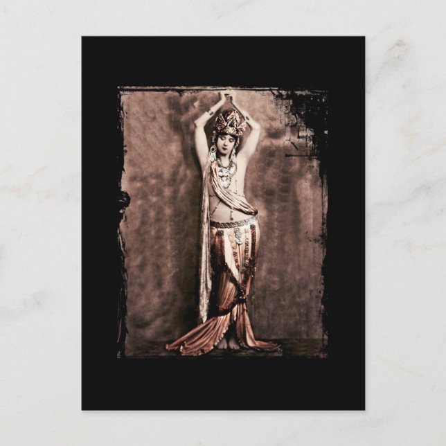 Mata Hari magdansarkostym Vykort (Framsida)