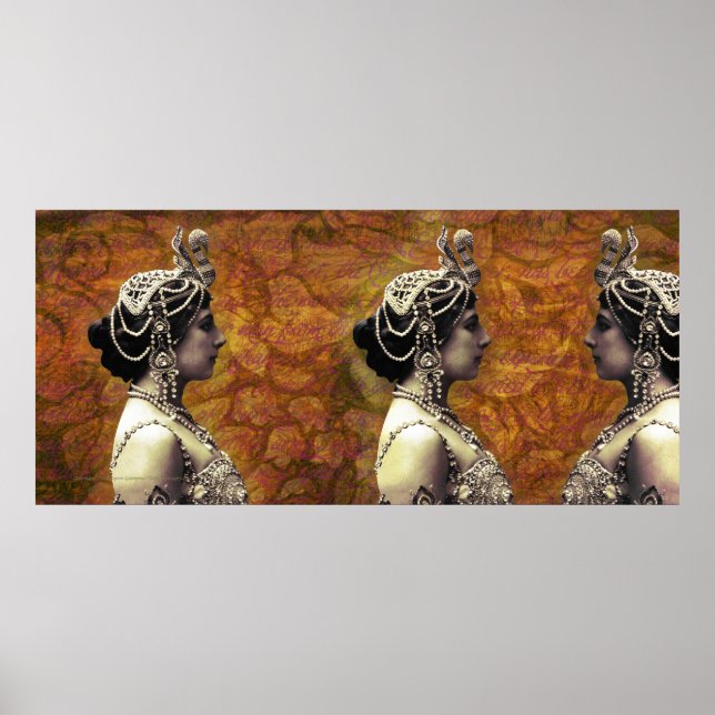 Mata Hari: "Vackra Woman, Farlig Spy" Poster (Framsidan)