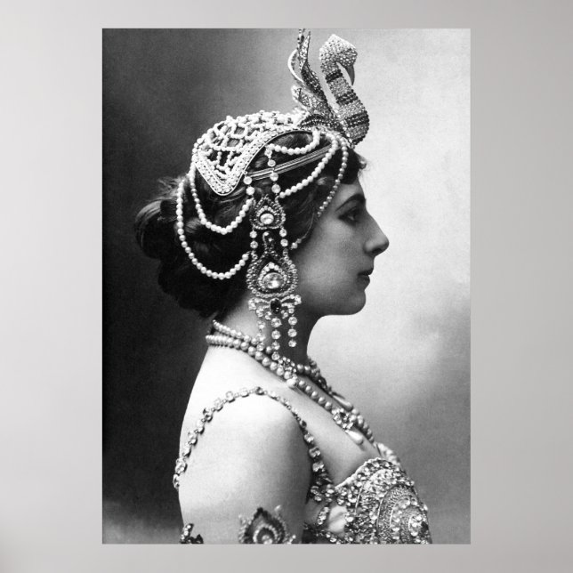 Mata Hari: "Vackra Woman, Farlig Spy" Poster (Framsidan)