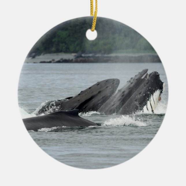 Mata Humpback Whales Julgransprydnad Keramik (Framsidan)