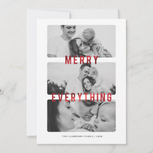 Mata in allt Red Foil Helgdag Card Meddelande