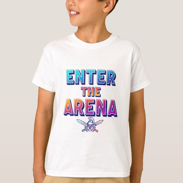 Mata in Arena. T Shirt (Framsida)