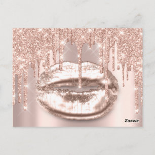 Mata in certifikat Lash Kiss Läppar Makeup Spark Vykort
