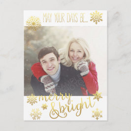 Mata in och Bright Snö Helgdag-kort Helg Vykort