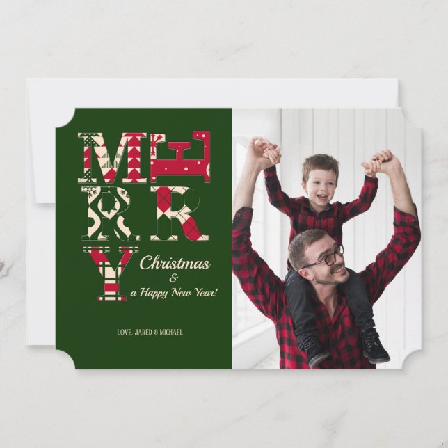 Mata in Photo Helgdag Card Inbjudningar (Framsida)