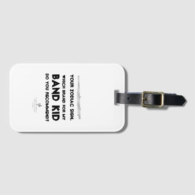 Mata in zodiac-signalen mot ISO Wht. Bagagebricka (Framsida horisontal)