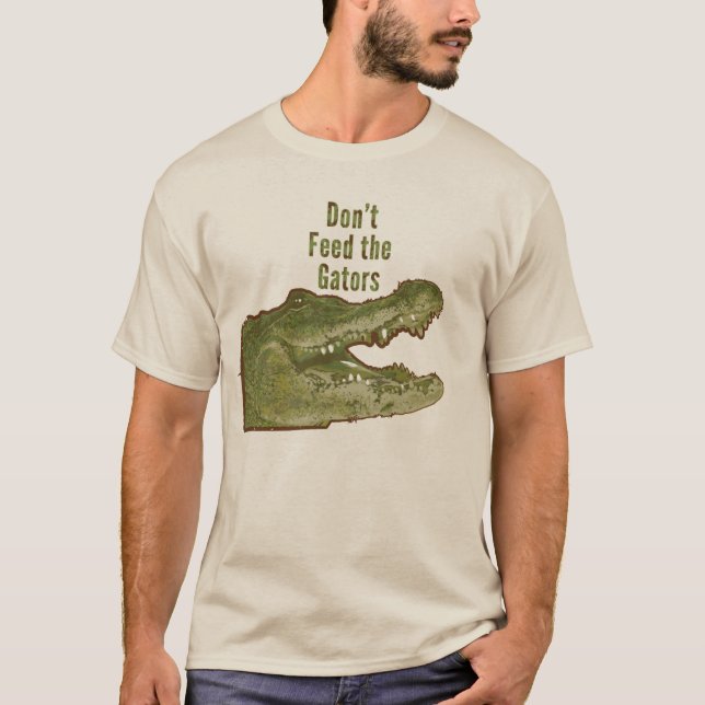 Mata inte alligatorerna t-shirt (Framsida)