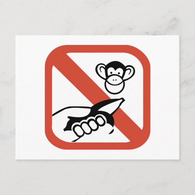 Mata inte apa (2) vykort (Framsida)