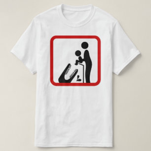 Mata inte Baby till Crokodile Zoo-signalen Tee