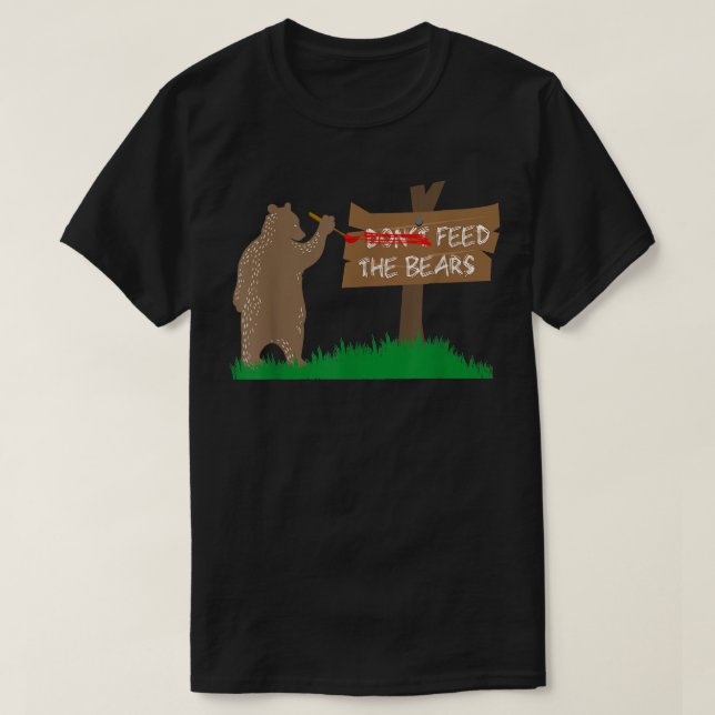 Mata inte Bears Funny Camping T Shirt (Design framsida)