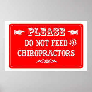 Mata inte Chiropraktorer. Poster
